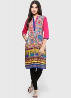 Shree Fuchsia Printed Kurta