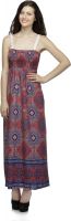 Wisstler Women's Maxi Red, Blue Dress