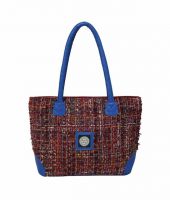 Anekaant Mistique Maroon Cotton Pu Hand Bag