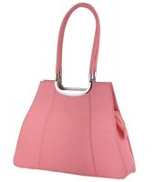 Butterflies Peach P.U Shoulder Bags
