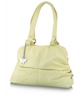 Butterflies Yellow P.U. Shoulder Bag