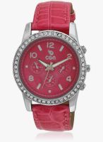 Chappin and Nellson Pink Metal Analog Watch