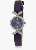 Exotica Fashion Purple Metal Analog Watch