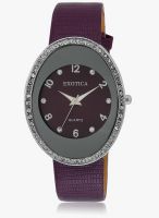 Exotica Fashion Purple Metal Analog Watch