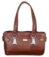 Louise Belgium Brown Zipped Shoulder Bag