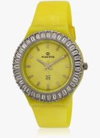 Maxima Yellow/Silver Analog Watch