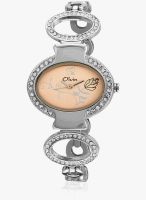 Olvin 1662 Sm04 Silver/Pink Analog Watch