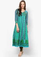 Rain & Rainbow Green Printed Kurtas