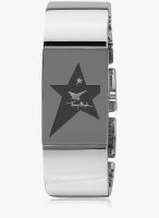 Thierry Mugler 4706504 Silver/Black Analog Watch