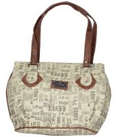 Valios Shoulder Bag-White & Brown