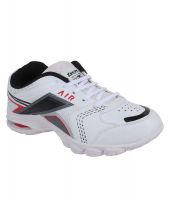 Bersache White And Red Running Sports Shoes