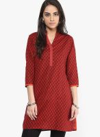 G Maroon Solid Kurtis