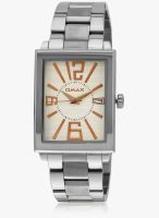 Omax Ss-204 Silver/White Analog Watch
