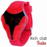 Rich Club Snake Shaped LED Digital Watch - For Boys, Girls