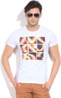 Calvin Klein Printed Men's Round Neck White T-Shirt