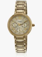 Casio Sheen She-3034Gd-9Audr (Sx125) Gold/Gold Analog Watch