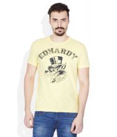 Ed Hardy Yellow Round Neck T Shirt