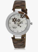 Exotica Fashion Brown Metal Analog Watch