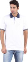 Furore Solid Men's Polo Neck White T-Shirt