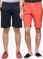 Hubberholme Pack Of 2 Navy Multicoloured Shorts
