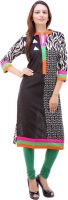 Kitty Printed Women's Straight Kurta(Black)