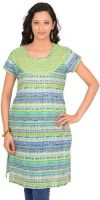 Kriti Ethnic Fashion Printed Women's Straight Kurta(Multicolor)