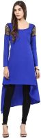 La Firangi Casual Solid Women's Kurti(Dark Blue)