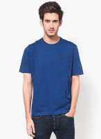 Merrell Blue Solid Round Neck T-Shirts