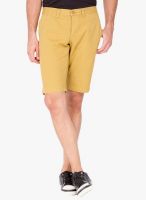 The Indian Garage Co. Yellow Solid Shorts