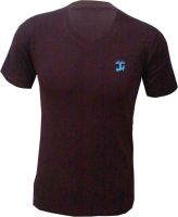 Tick Lish Solid Men's V-neck Maroon T-Shirt