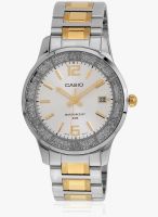 Casio Enticer Lady's Ltp-1359Sg-7Avdf (A901) Silver-Gold/Silver Analog Watch