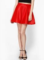 Faballey Red Flared Skirt