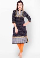 Kurti'S Black Printed Kurtis