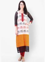 Libas Cream Printed Kurta