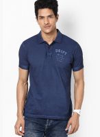 Pepe Jeans Navy Blue Solid Polo T-Shirts