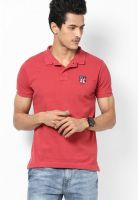 Pepe Jeans Red Solid Polo T-Shirts