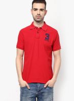 Pepe Jeans Red Solid Polo T-Shirts