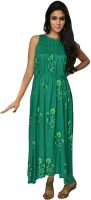 9rasa Women's Maxi Green Dress