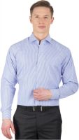 Arihant Men's Striped Formal Blue Shirt