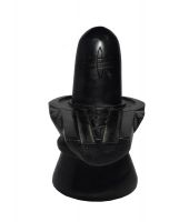 Avinash Handicrafts Black Stone Shiva Linga Idol 8 Cm