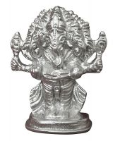 Mable Beautiful 5 Faces (panch Mukhi) Ganesh Murti - Real Mercury Exclusive Statue With Fine Polish