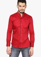 Monteil & Munero Solid Red Casual Shirt