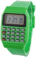 Pappi Boss Unisex Green Calculator Digital Watch - For Boys, Men, Girls, Women