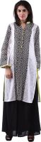 Aarr Printed Women's A-line Kurta(White)