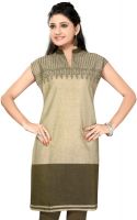 Black Kite & Company Casual Printed Women's Kurti(Green)