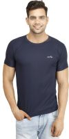 Eprilla Solid Men's Round Neck Dark Blue T-Shirt