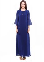 Femella Women's Maxi Blue Dress