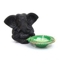 Gifts By Meeta Ganesh Idol N Colorful Diya For Diwali