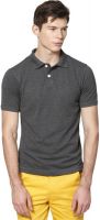 Haute Couture Solid Men's Polo Neck Grey T-Shirt