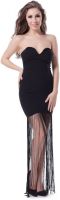 N-Gal Women's A-line Black Dress